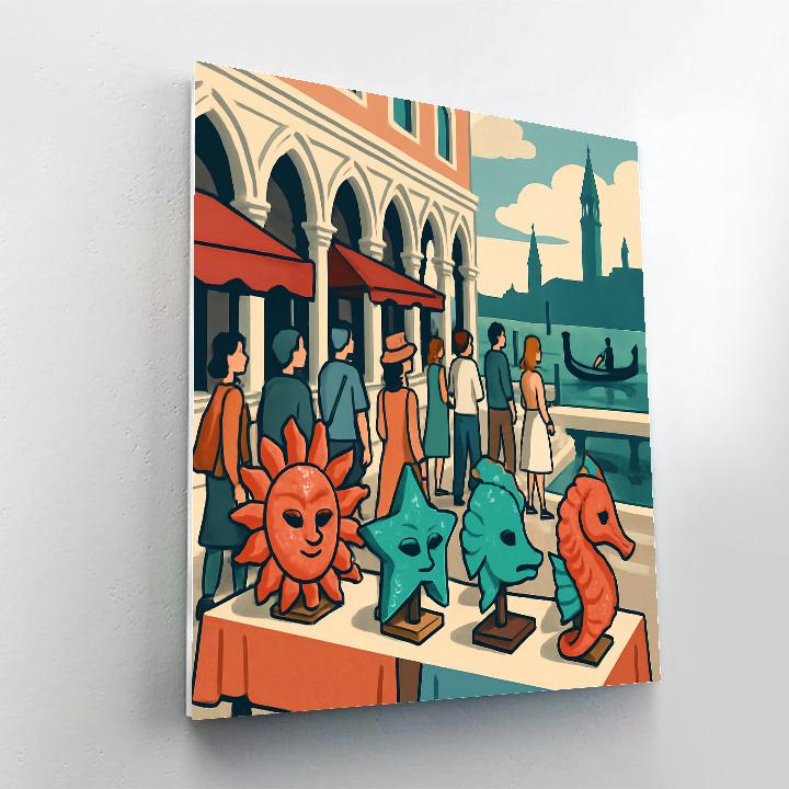 Mask Market Echoes, Venice Edition Numbered painting kits