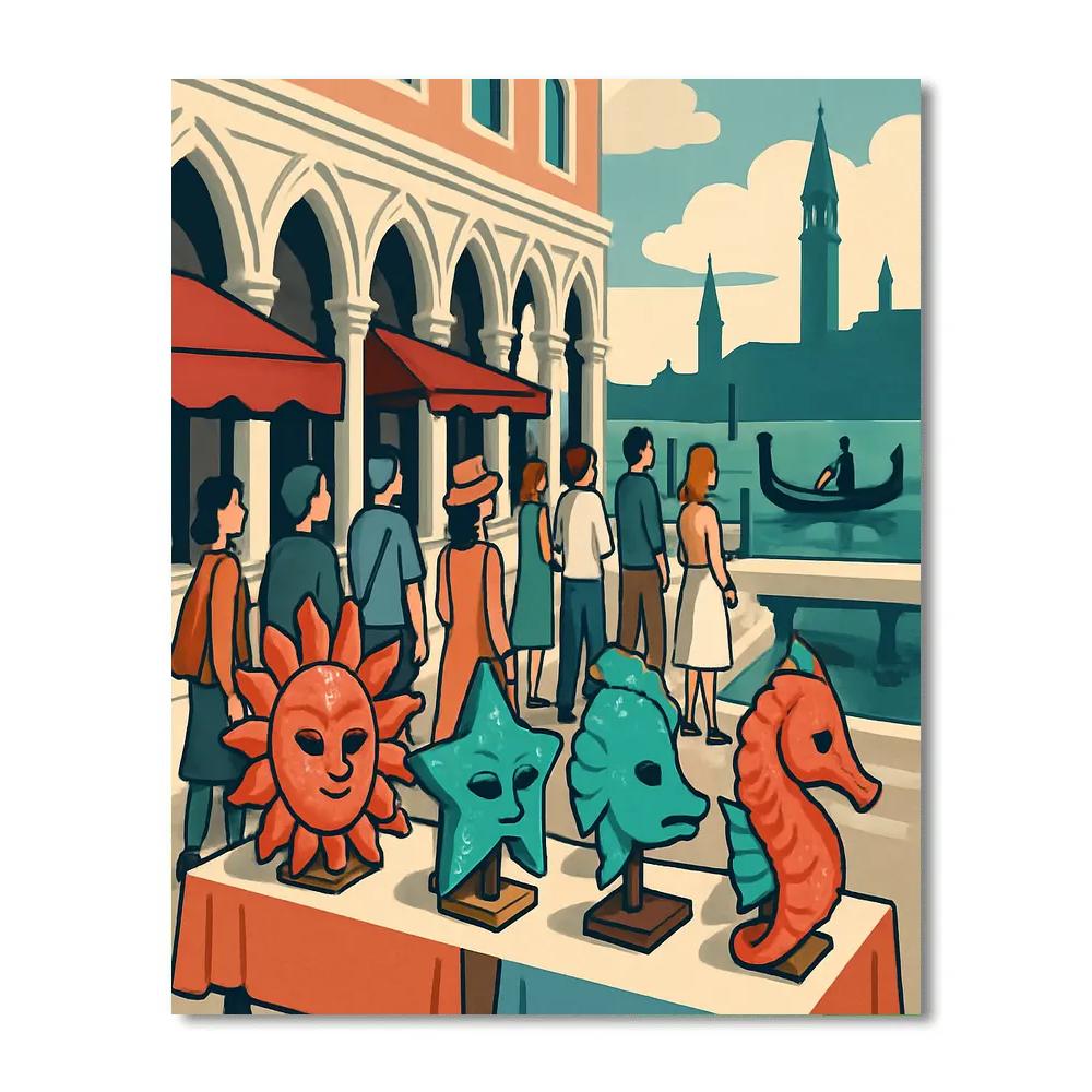 Mask Market Echoes, Venice Edition Numbered painting kits
