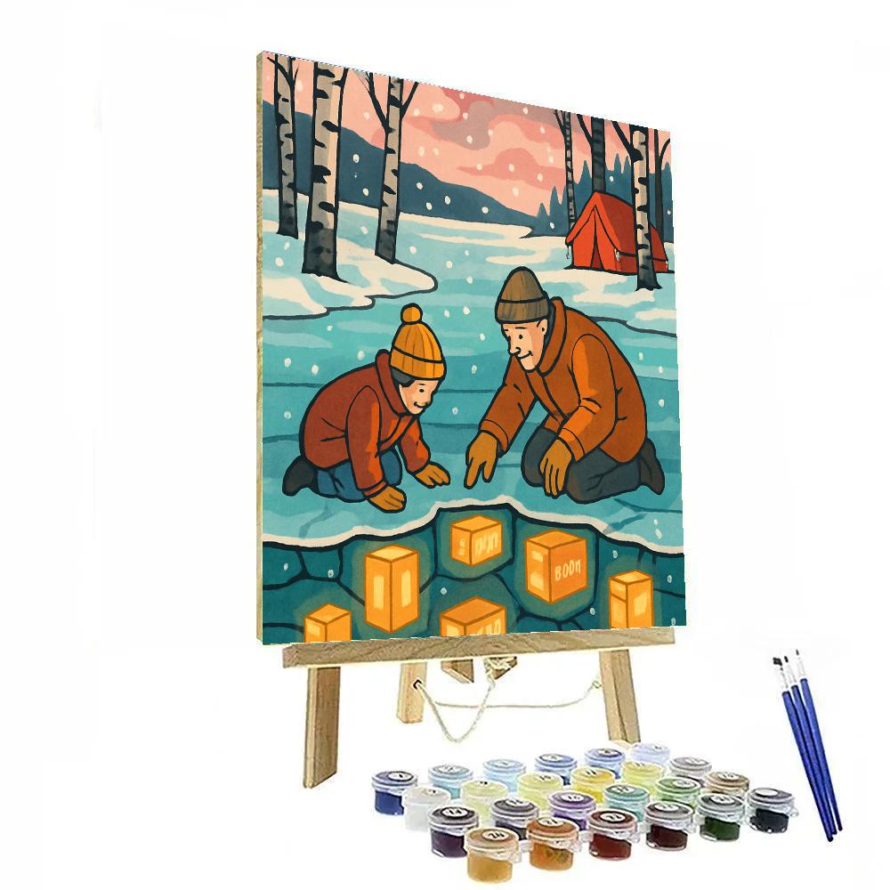 Winter Lantern Library Numbered painting kits