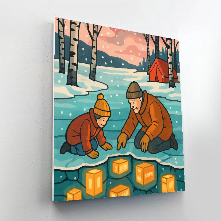 Winter Lantern Library Numbered painting kits