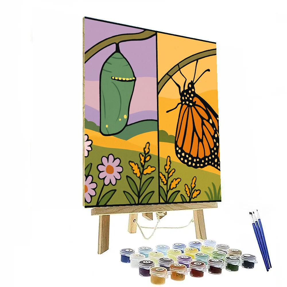 Meadow Time Lapse With Butterfly Paint by numbers kits