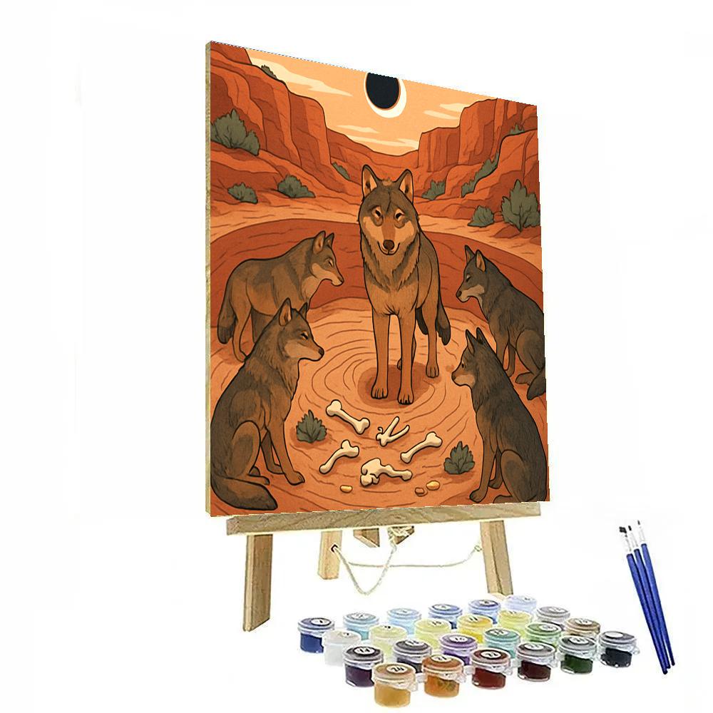 Sandstone Labyrinth With Wolf Eclipse Council Numbered painting kits