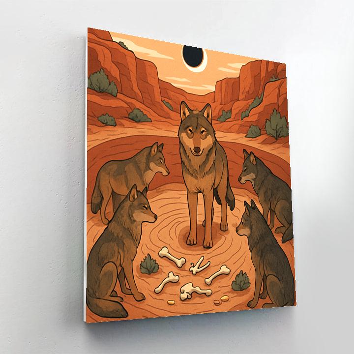 Sandstone Labyrinth With Wolf Eclipse Council Numbered painting kits