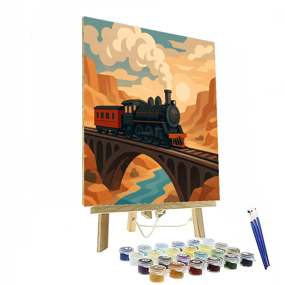 Copper Rimmed Gorge Express With Train painting number kit