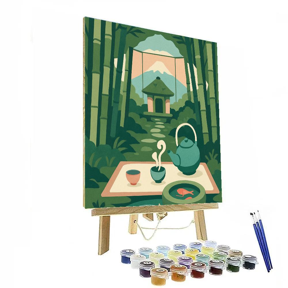 Bamboo Wind Garden In Japan paint by number