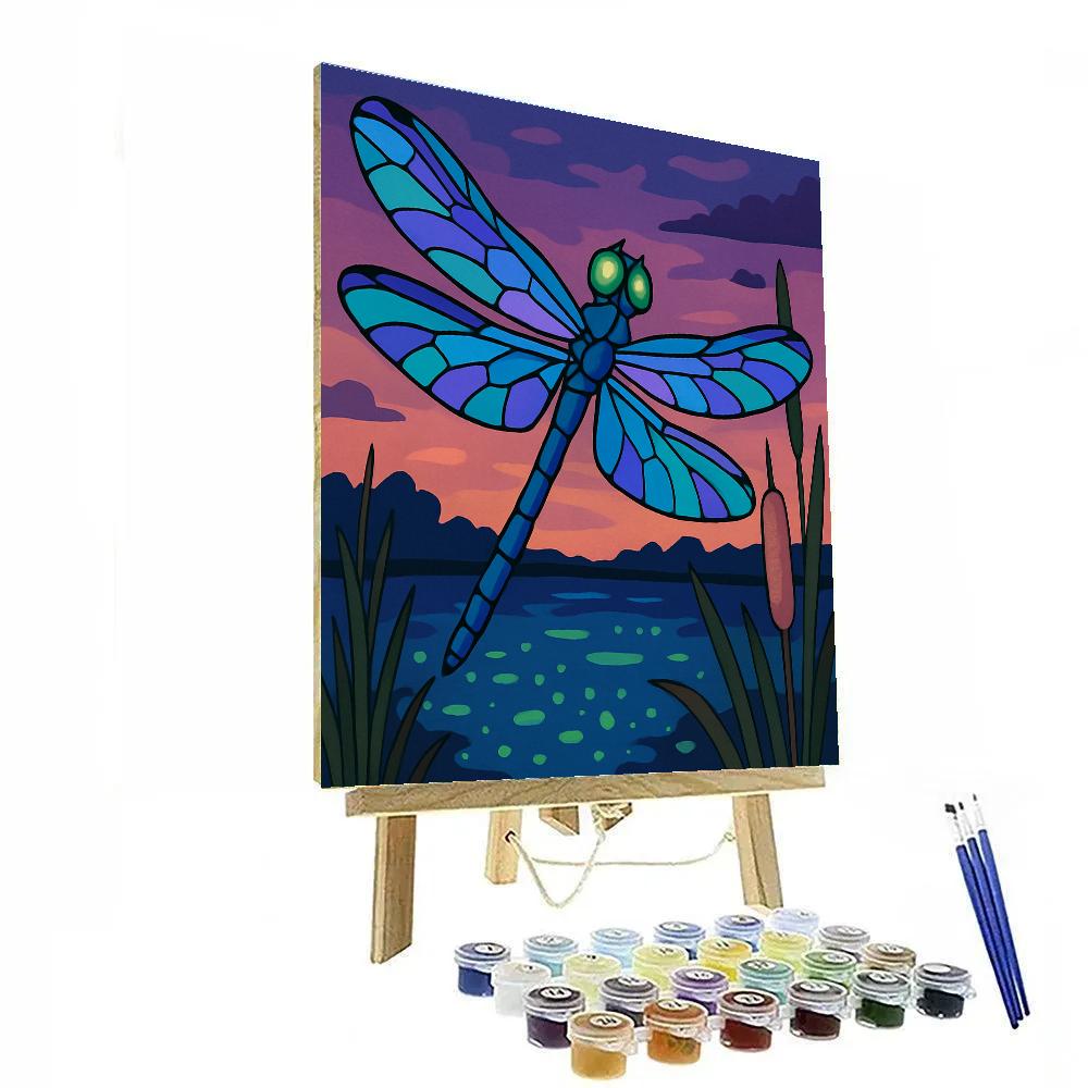 Marsh Lantern Dragonfly Drift paint by number