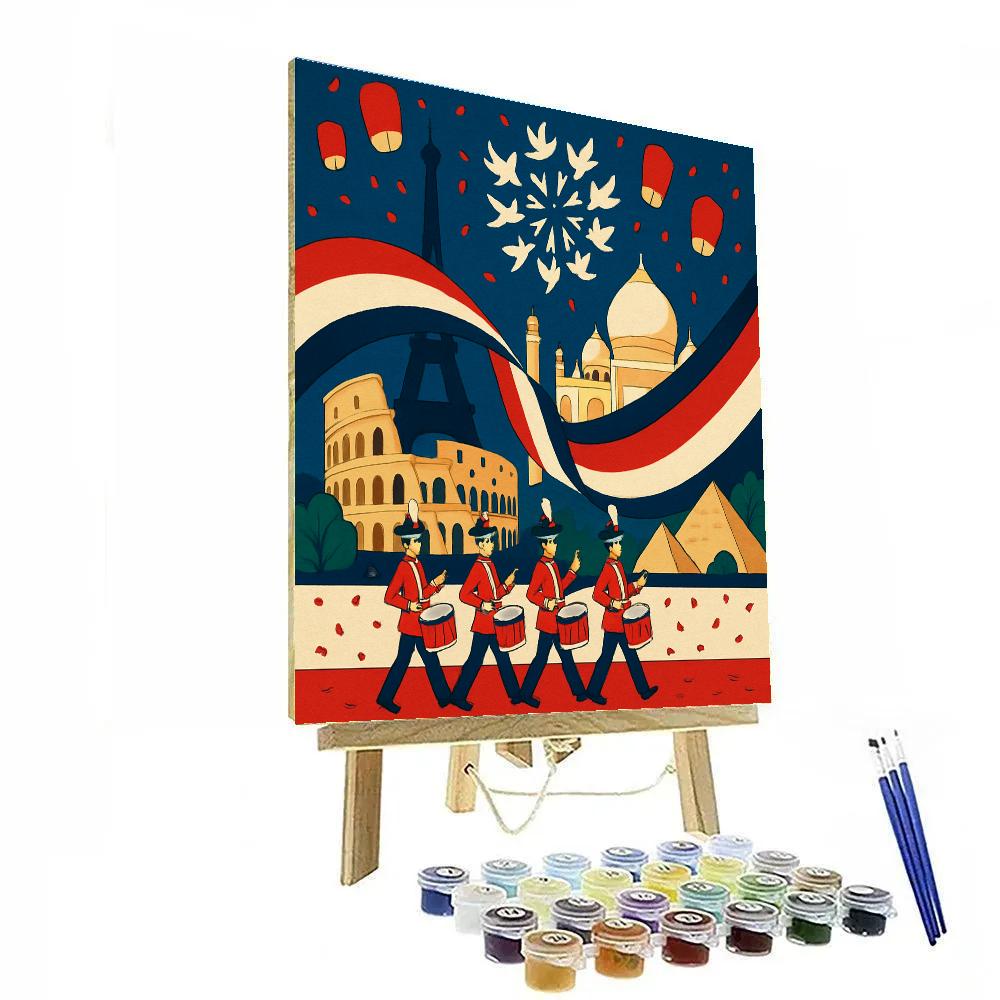 National Heritage Skyline Parade Numbered painting kits