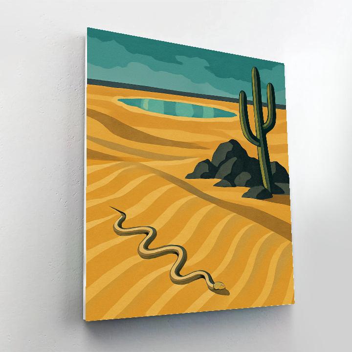 Desert Echoes Of The Glass Dunes Numbered painting kits