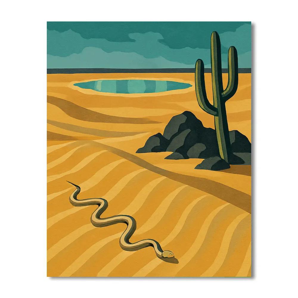 Desert Echoes Of The Glass Dunes Numbered painting kits