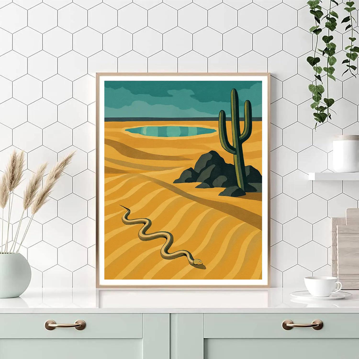 Desert Echoes Of The Glass Dunes Numbered painting kits