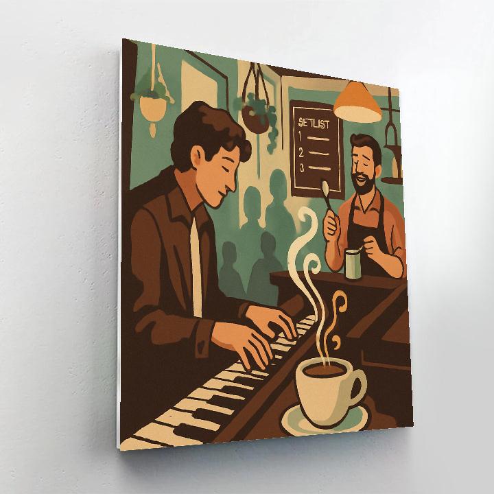 Café Afterhours With Jazz Improvisation Painting by numbers kit