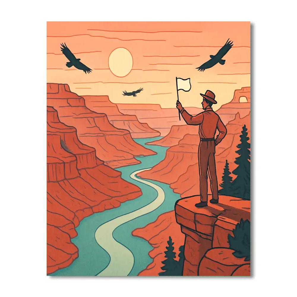 Canyon Sunrise In National Park DIY paint by numbers