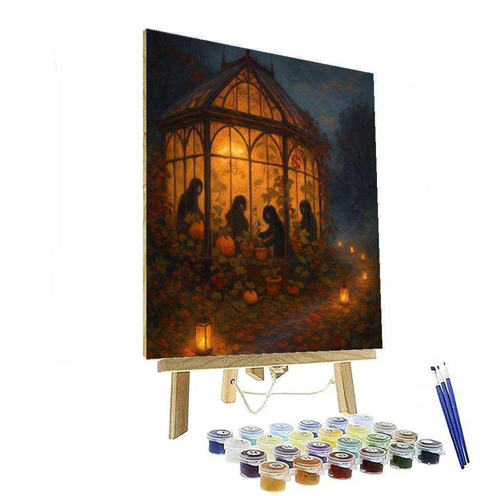 The Cozy Haunted Conservatory Numbered painting kits