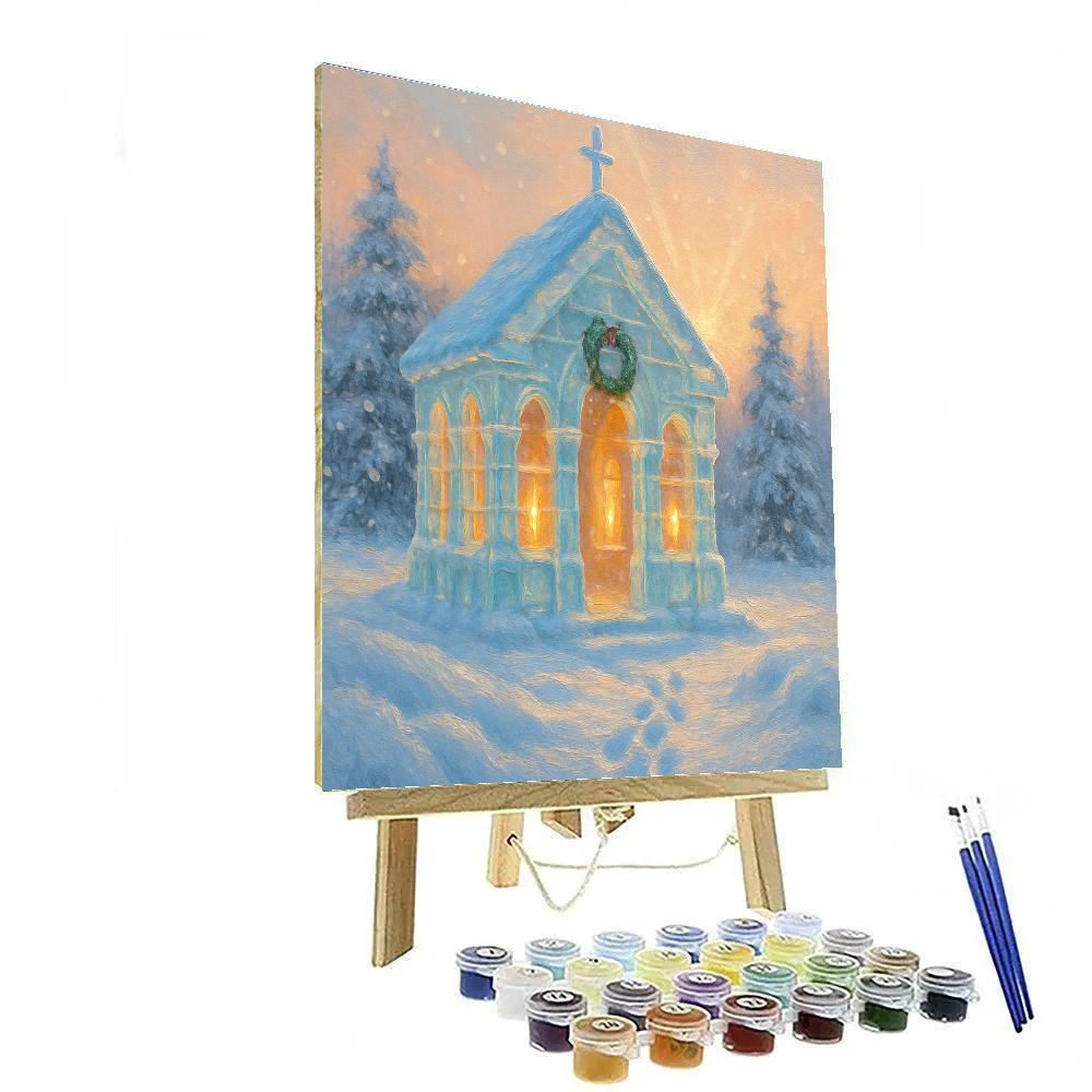 The Carved Ice Chapel At Dawn DIY paint by numbers