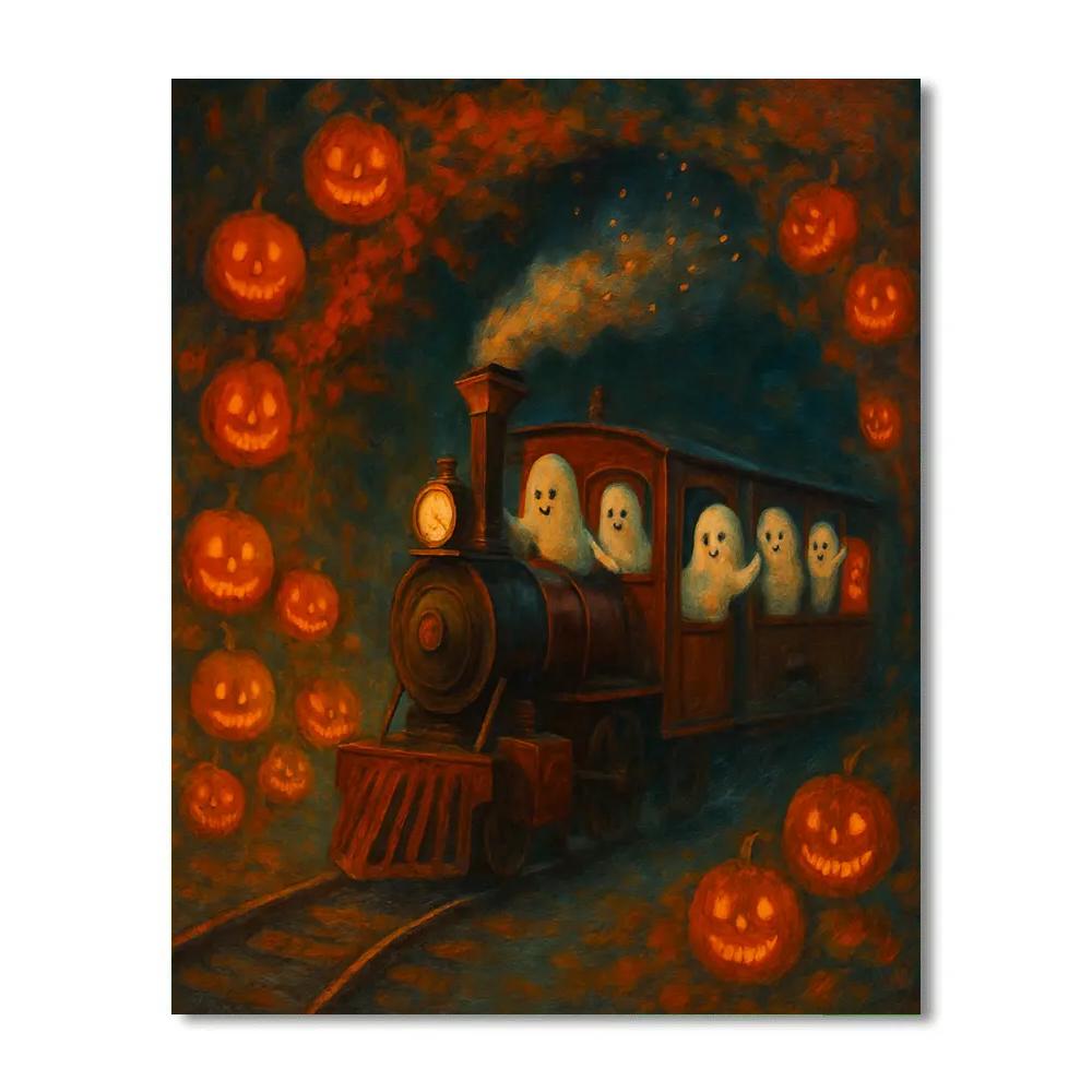 The Autumn Train To Candle Hollow Paint by numbers art