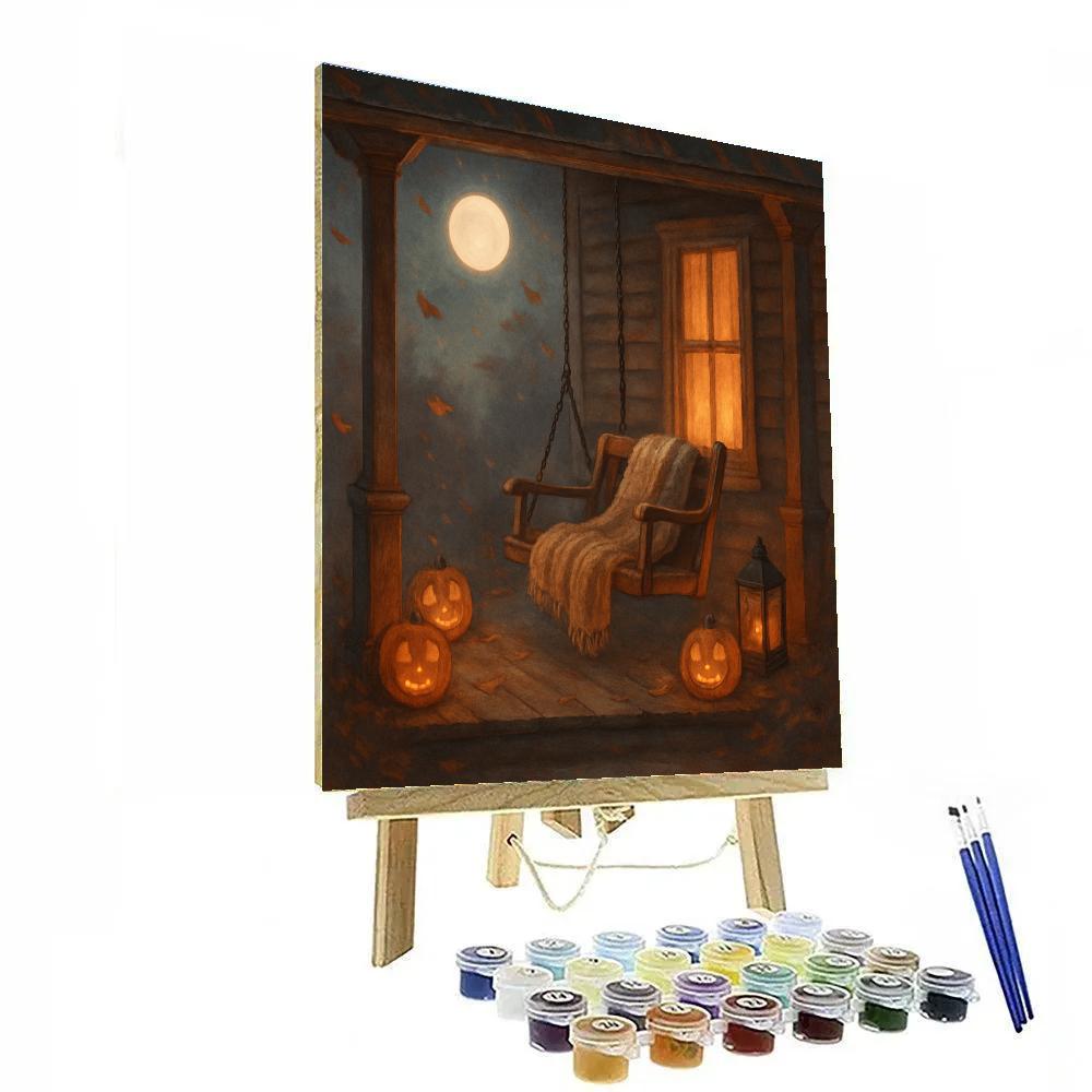 Porch Swing Under The Lantern Moon Paint by numbers kits