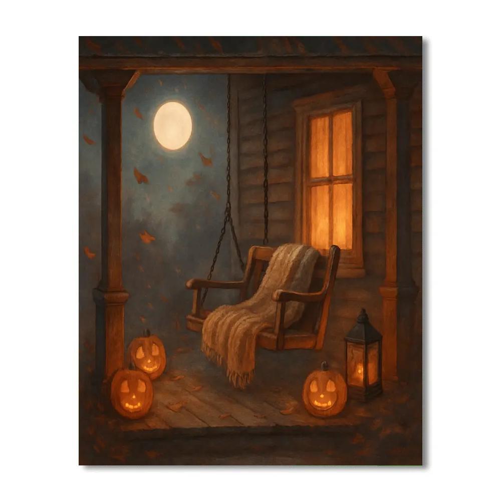 Porch Swing Under The Lantern Moon Paint by numbers kits
