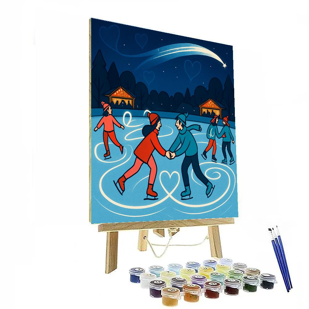 Comet Trail Skaters Valentines Day Edition painting number kit