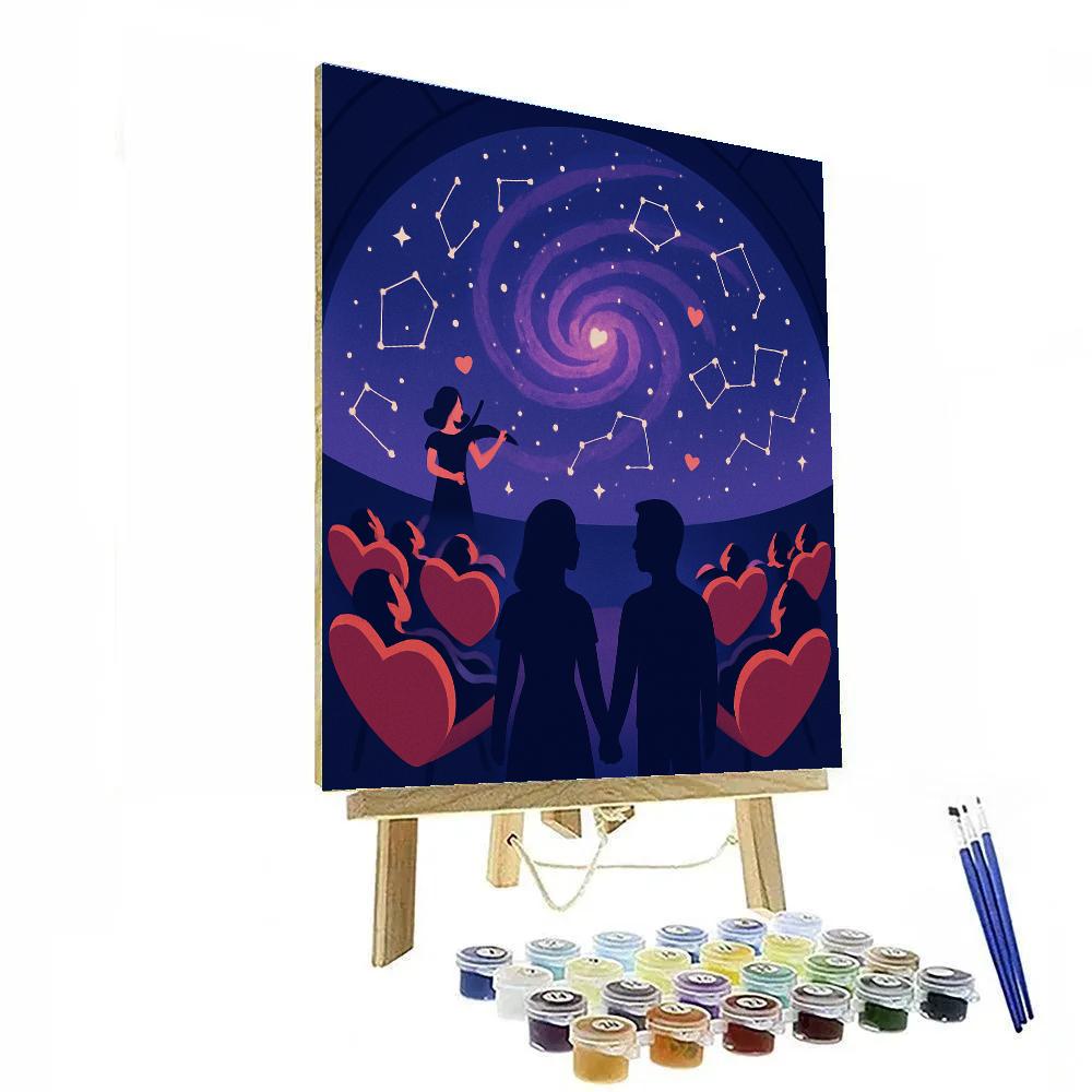 Planetarium Concert For Valentines Day Hearts paint by numbers