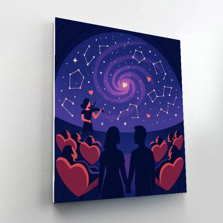Planetarium Concert For Valentines Day Hearts paint by numbers