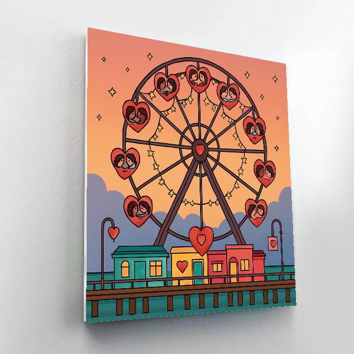 Stargazing Ferris Wheel Valentines Day Lights Paint by numbers kits