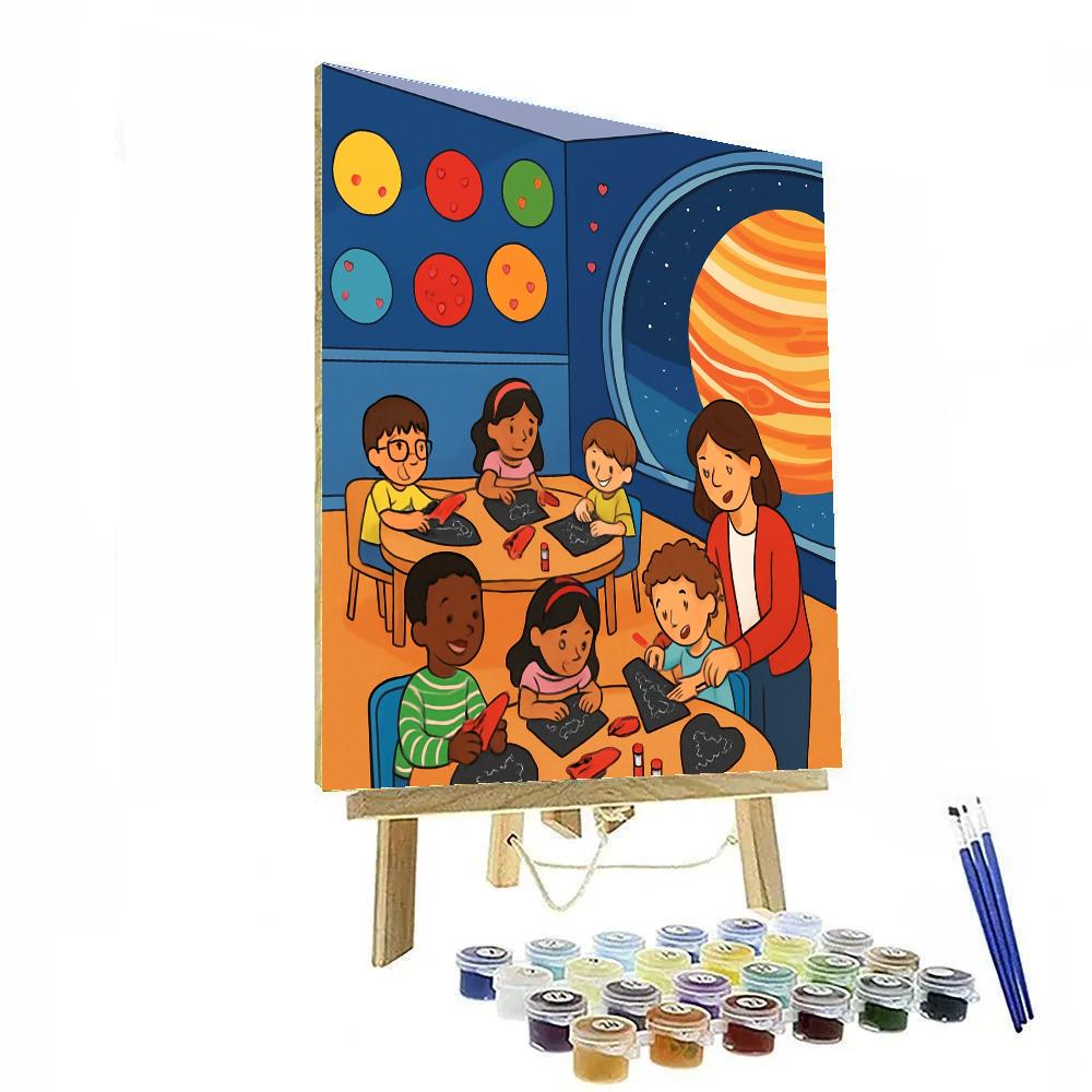 Star Kindergarten Valentines Day Crafting Paint by numbers kits