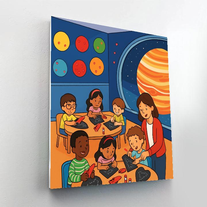 Star Kindergarten Valentines Day Crafting Paint by numbers kits