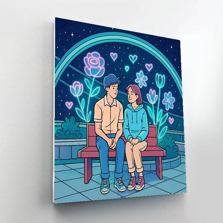 Valentines Day Hologram Garden Date Paint by numbers kits