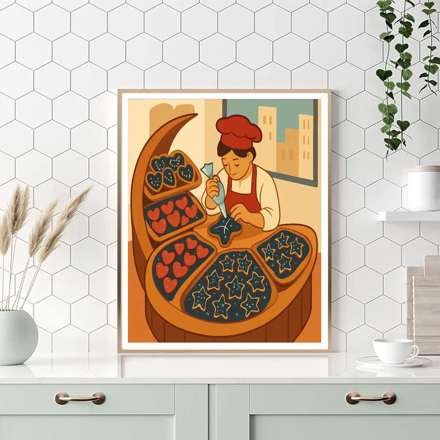 Astro Bakery Valentines Day Constellation Cookies Painting by numbers kit