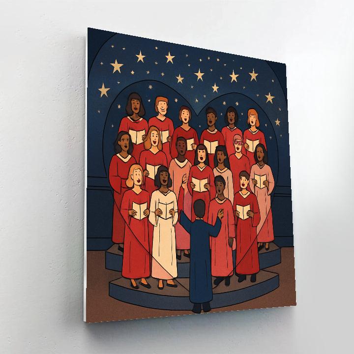 Valentines Day Star Choir Rehearsal Painting by numbers kit