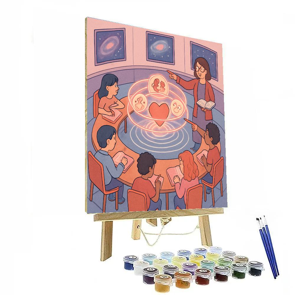 Orbit Classroom Valentines Day Astronomy Lesson Numbered painting kits