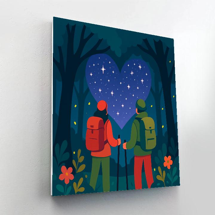 Forest Clearing Valentines Day Star Portal Number painting