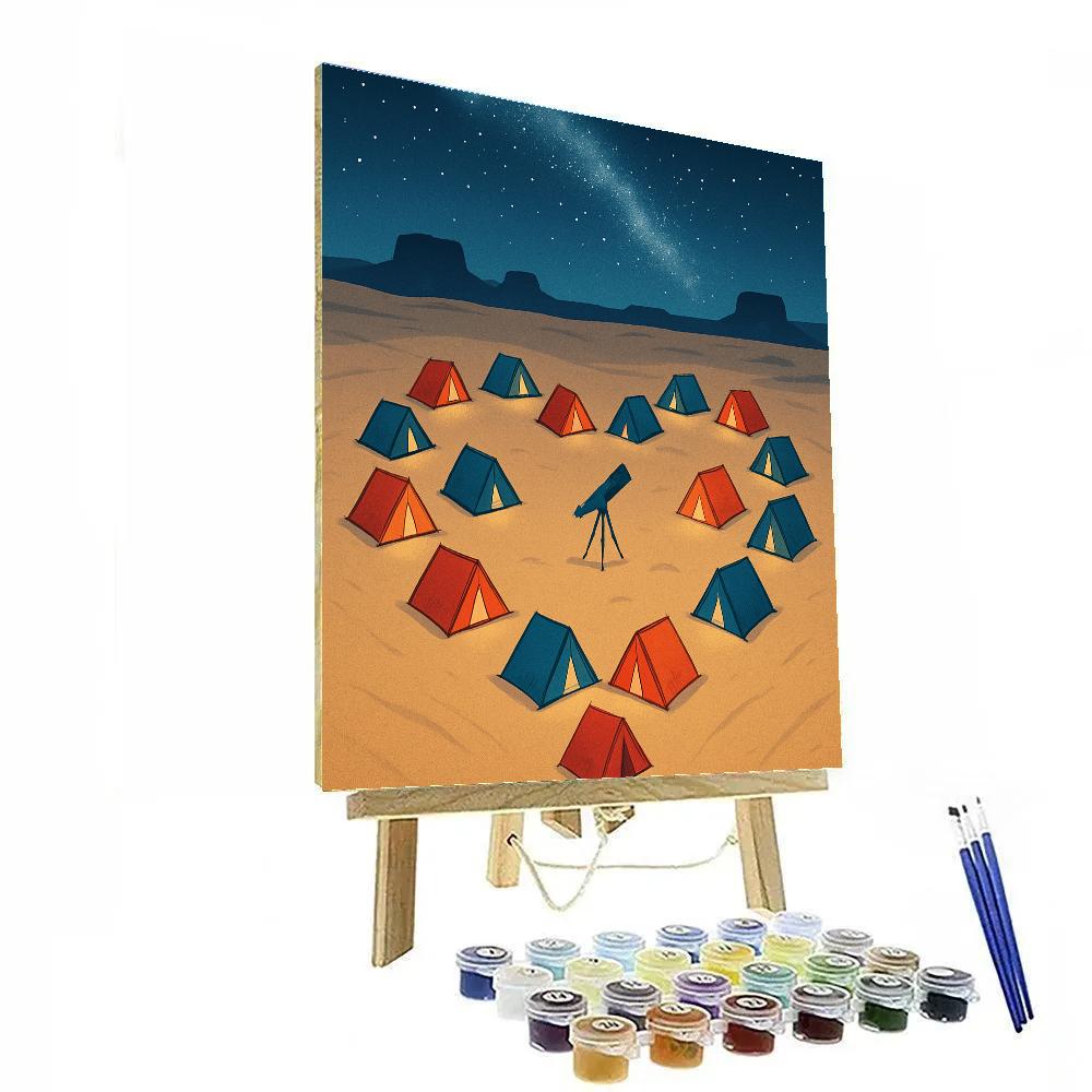 Desert Observatory Valentines Day Stargaze Camp Number painting