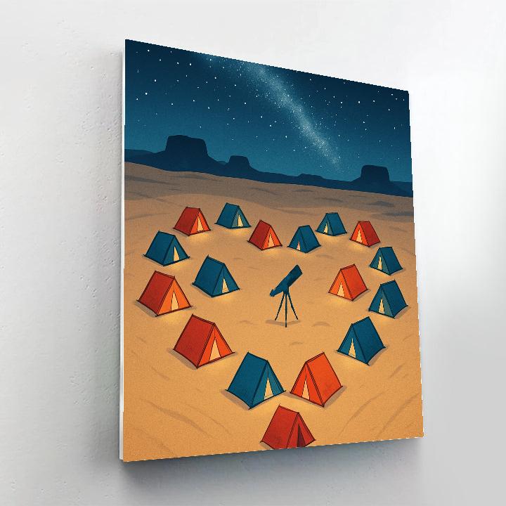 Desert Observatory Valentines Day Stargaze Camp Number painting