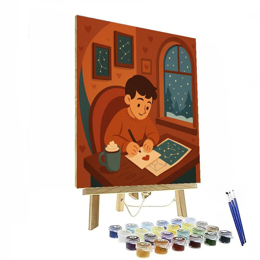 Valentines Day Comet Cafe Study Corner Number painting