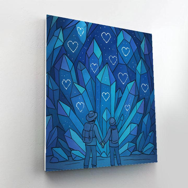 Crystal Cave Valentines Day Star Reflections Painting by numbers kit