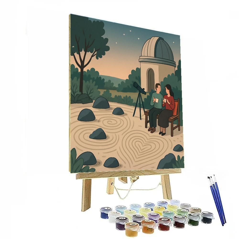 Zen Observatory Garden For Valentines Day Calm painting number kit