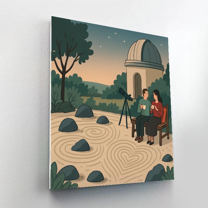 Zen Observatory Garden For Valentines Day Calm painting number kit