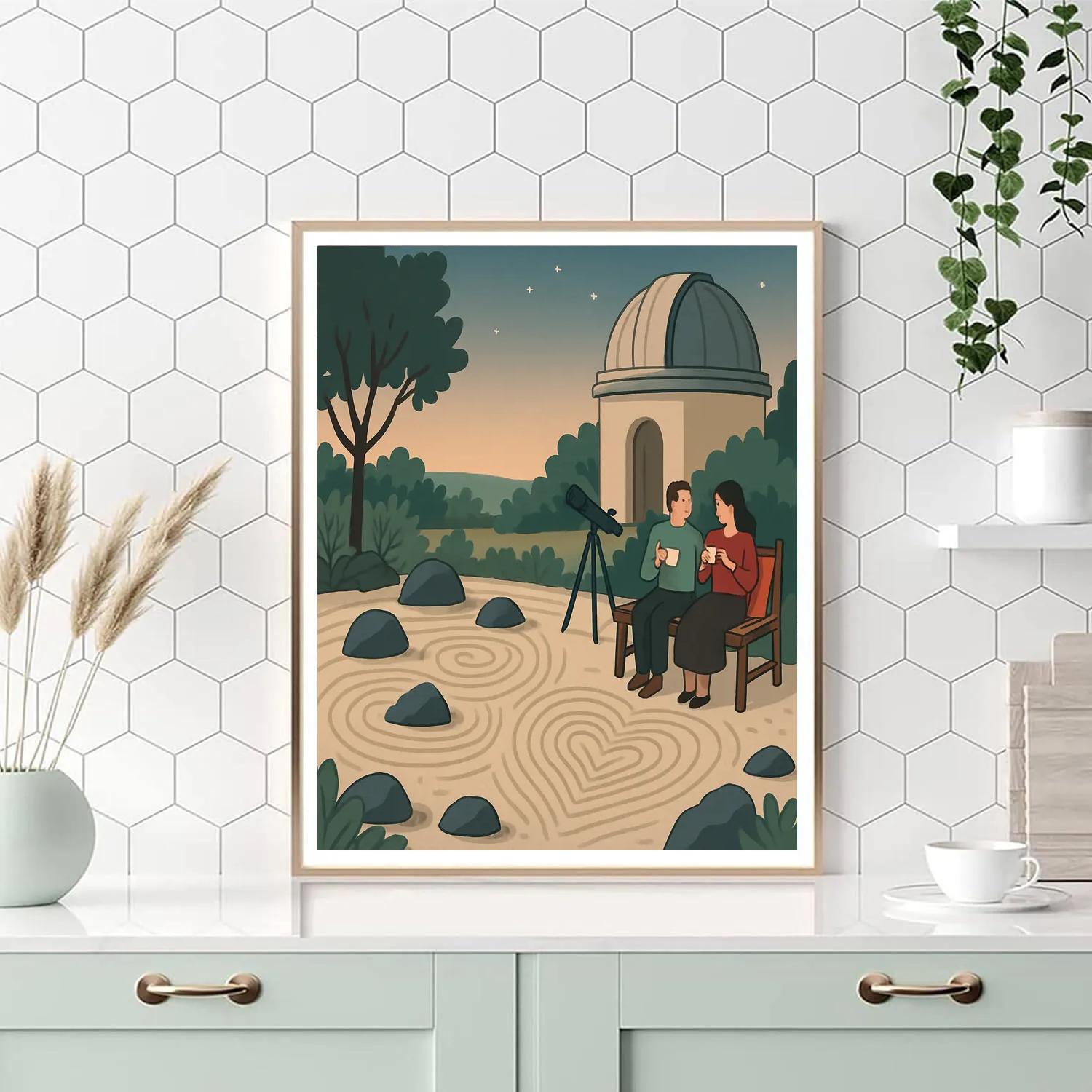 Zen Observatory Garden For Valentines Day Calm painting number kit
