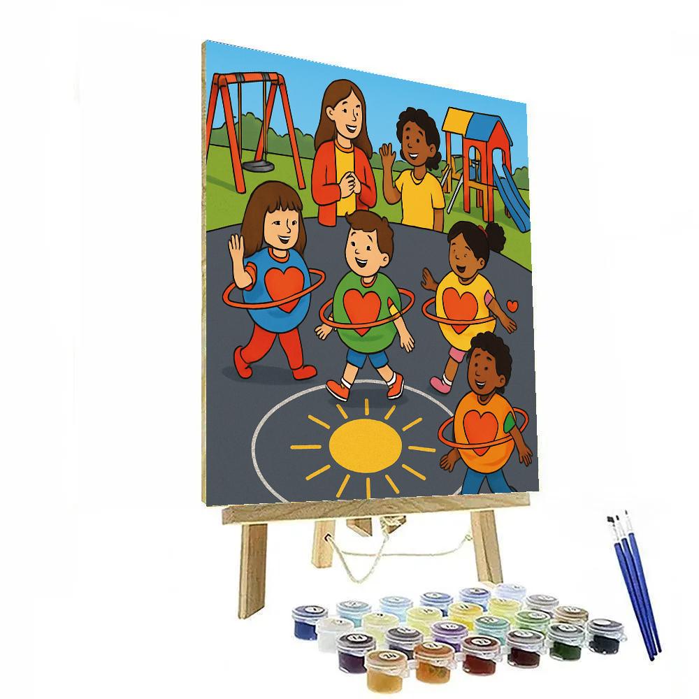 Children Planet Parade Valentines Day Playtime Paint by numbers kits