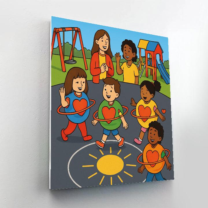 Children Planet Parade Valentines Day Playtime Paint by numbers kits