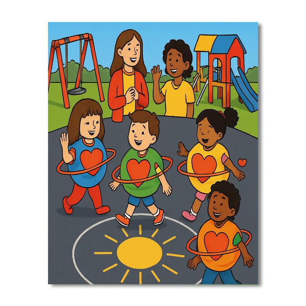 Children Planet Parade Valentines Day Playtime Paint by numbers kits