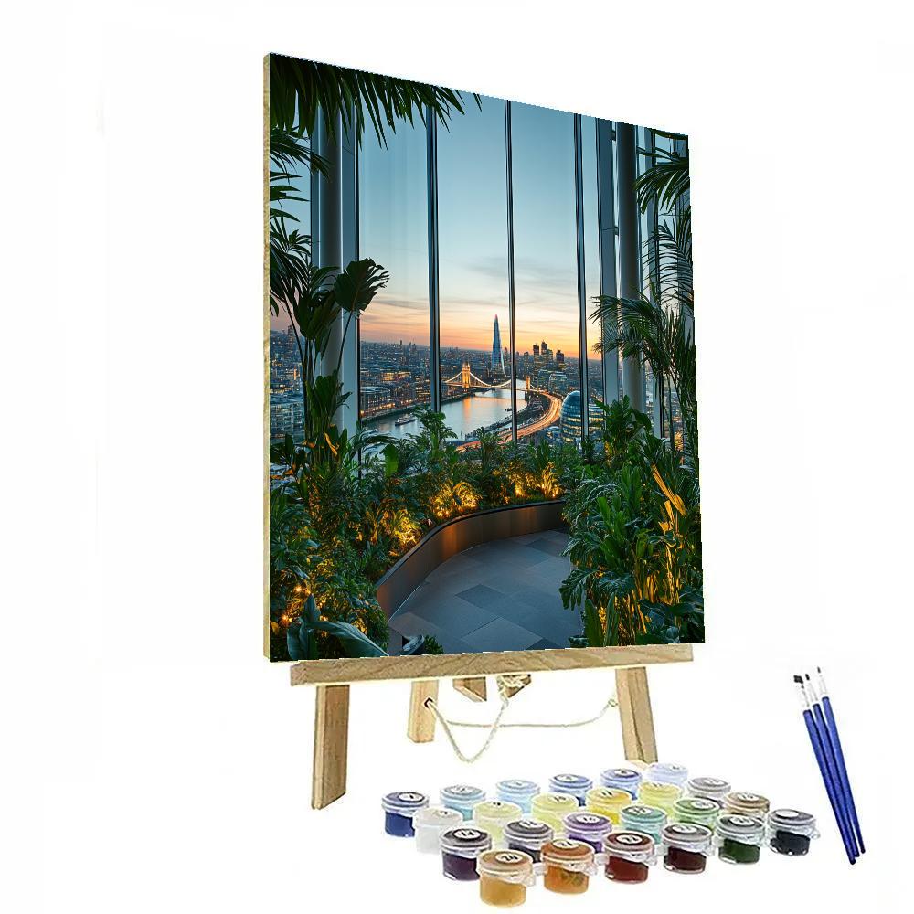 Sky Garden At 20 Fenchurch Street At Sunset London United Kingdom paint by color