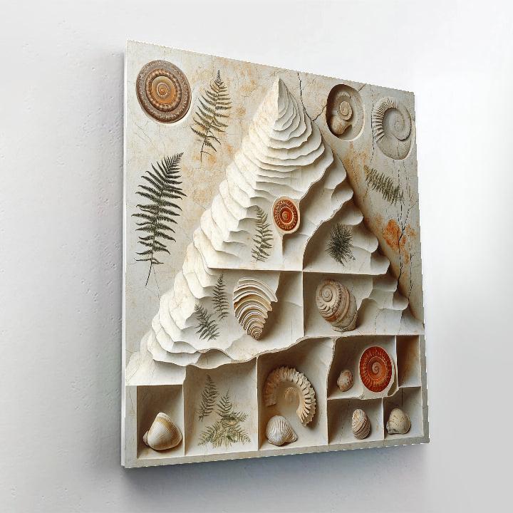 Michelangelo Inspired Fossil Garden In Limestone Veil paint by number