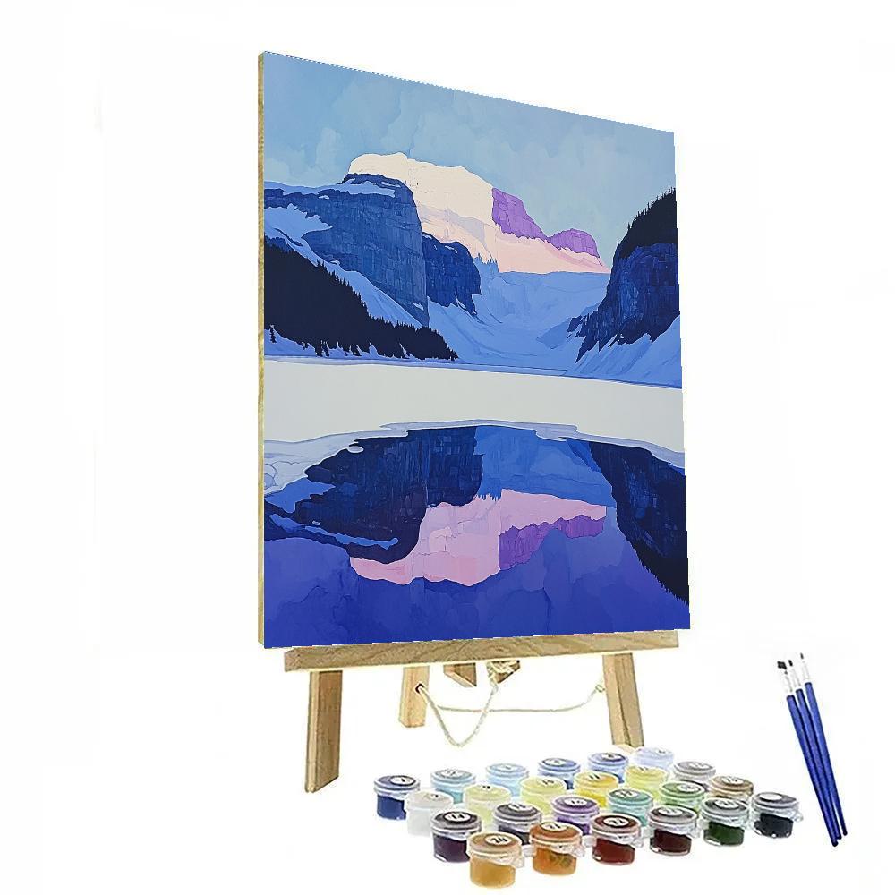 Lawren Harris Inspired Celestial Ridge Above Frozen Inlet paint by color