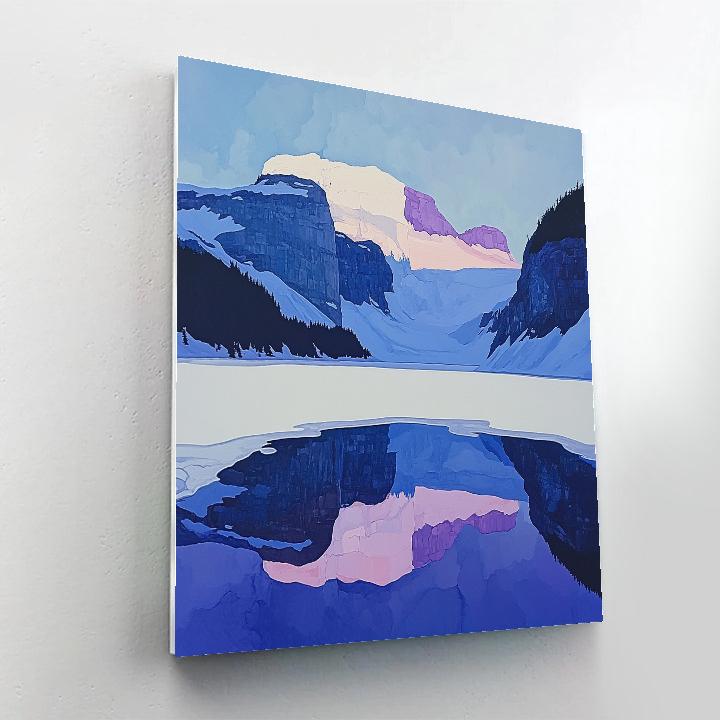 Lawren Harris Inspired Celestial Ridge Above Frozen Inlet paint by color