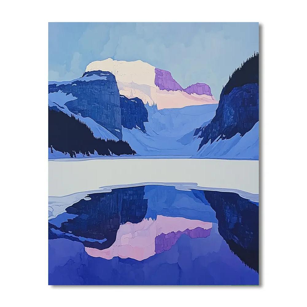 Lawren Harris Inspired Celestial Ridge Above Frozen Inlet paint by color