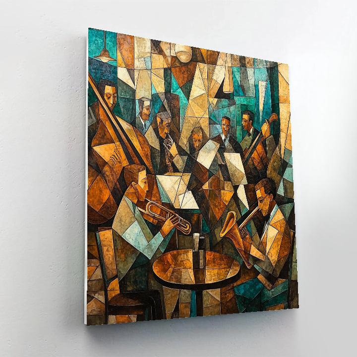 Pablo Picasso Inspired Café Jazz Quartet paint by number