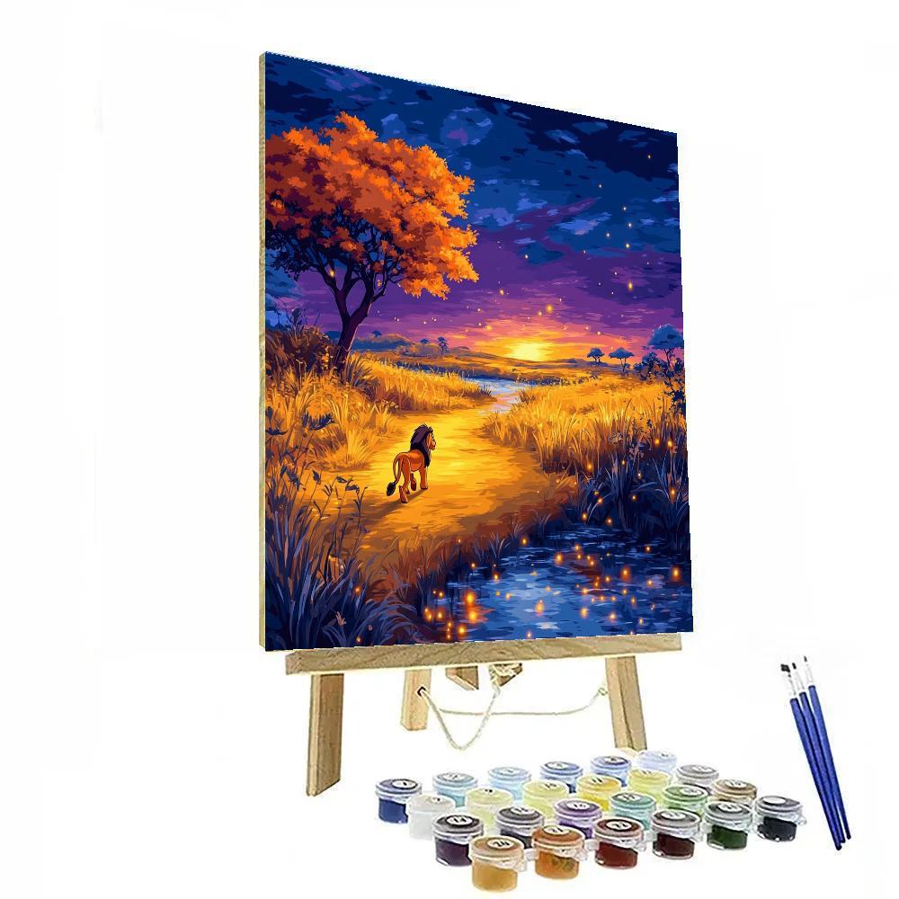Simba Savanna Starglow Trail Disney Inspired DIY paint by numbers