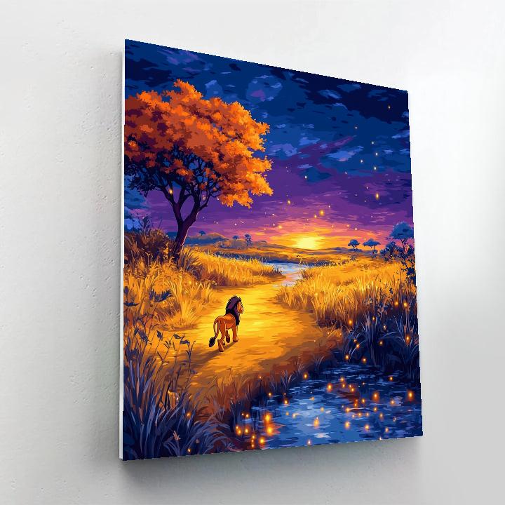 Simba Savanna Starglow Trail Disney Inspired DIY paint by numbers